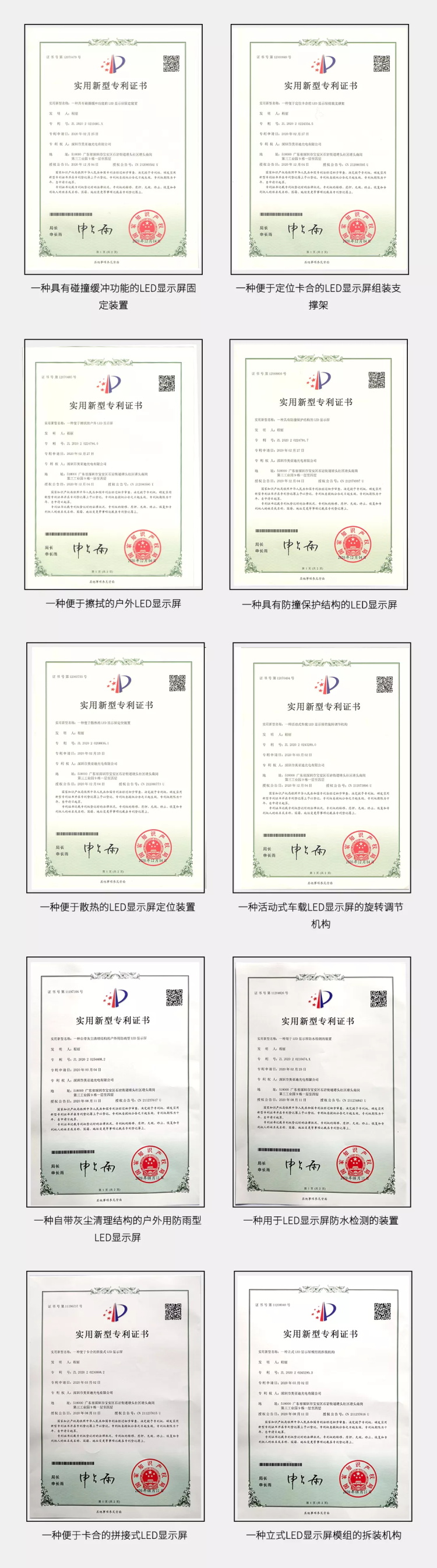 美亞迪榮獲10項(xiàng)專利發(fā)明