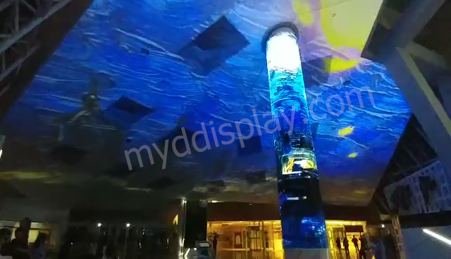 韓國首爾P2.5圓柱柔性LED顯示屏